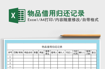 2021年物品借用歸還記錄