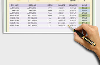 2021年部門月度工作計劃表-匯總統計