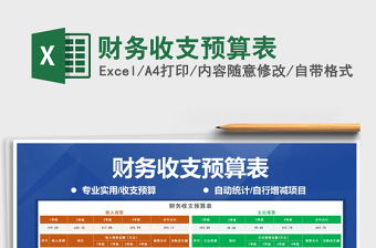 2021年財(cái)務(wù)收支預(yù)算表