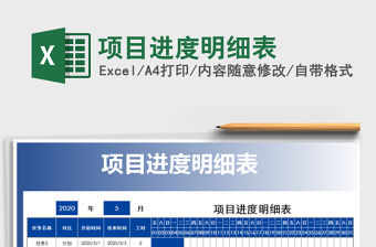 2021年項目進度明細表