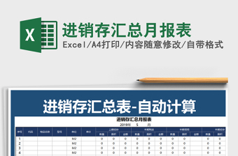 2021年進(jìn)銷存匯總月報表