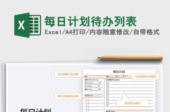 2021年每日計劃待辦列表