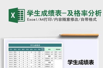 2021年學(xué)生成績(jī)表-及格率分析