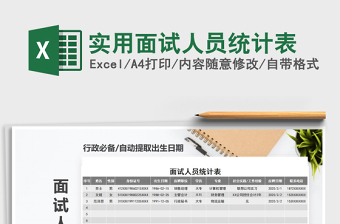 2021年實(shí)用面試人員統(tǒng)計(jì)表免費(fèi)下載