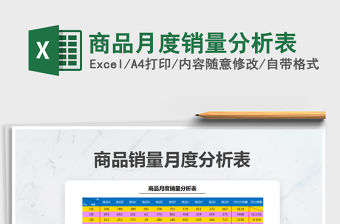 2021年商品月度銷量分析表