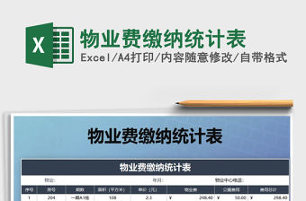 2021年物業(yè)費繳納統(tǒng)計表