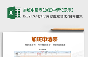 2022車間加班申請表