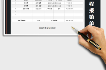 2021年出行行程報銷單