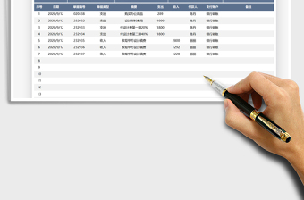 2021年财务收入支出明细表(自动计算)