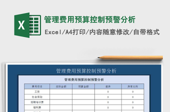 2022费用预算管控excel