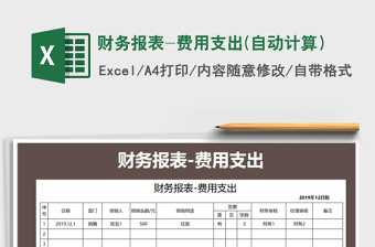 2021年財(cái)務(wù)報(bào)表-費(fèi)用支出(自動(dòng)計(jì)算）