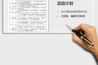2021年幼兒園安全教育活動計(jì)劃