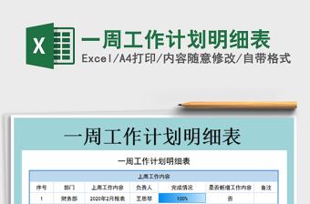 2021年一周工作計劃明細(xì)表