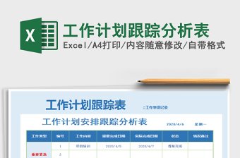 2021年工作計(jì)劃跟蹤分析表