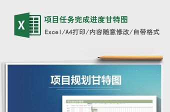 2021年項目任務完成進度甘特圖