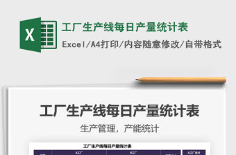 2021年工廠生產線每日產量統(tǒng)計表