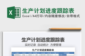 2021年生產(chǎn)計(jì)劃進(jìn)度跟蹤表
