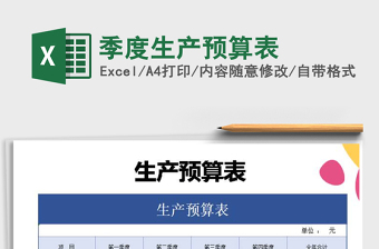 2021生產(chǎn)預(yù)算表包括哪些內(nèi)容免費下載