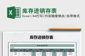 2021年庫(kù)存進(jìn)銷存表