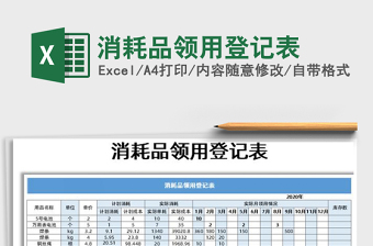2021年消耗品領(lǐng)用登記表