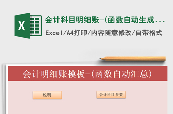 2021年會(huì)計(jì)科目明細(xì)賬-(函數(shù)自動(dòng)生成)