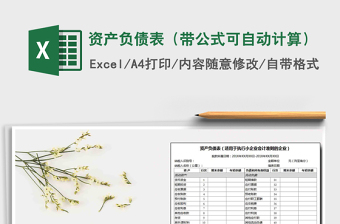 2021年資產(chǎn)負(fù)債表（帶公式可自動(dòng)計(jì)算）