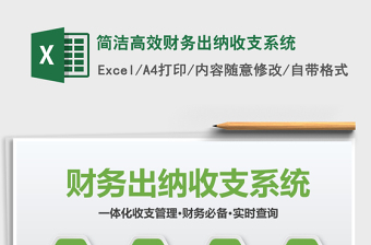 2021年簡(jiǎn)潔高效財(cái)務(wù)出納收支系統(tǒng)