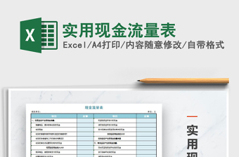 2021年實(shí)用現(xiàn)金流量表