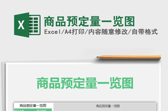 2021年商品預定量一覽圖