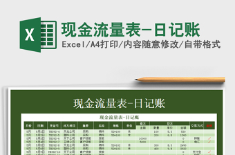 2021年現(xiàn)金流量表-日記賬
