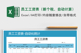 2021年員工工資表（新個稅、自動計算）免費下載