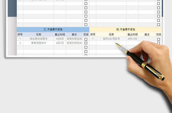 2021年四象限工作計劃單