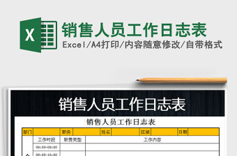 2021年銷售人員工作日志表