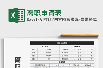2021年離職申請(qǐng)表