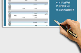 2021年現金出納記賬表-財務報表
