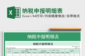 2021年納稅申報(bào)明細(xì)表