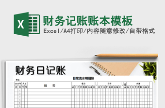 2021年財務(wù)記賬賬本模板