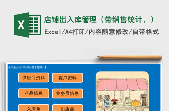 电商产品出入库及销售统计周报Excel表