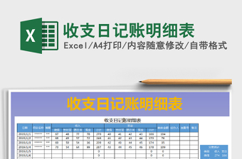 2021年收支日記賬明細表