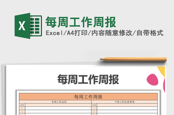 2021年每周工作周報