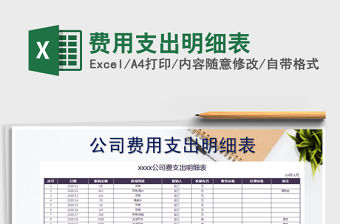 2021年費(fèi)用支出明細(xì)表