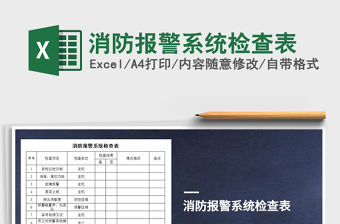 2021年消防報警系統檢查表