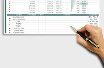 2021年日常工作計劃進度表