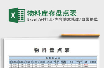 2021年物料庫存盤點表