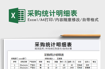 2021年采購統(tǒng)計明細(xì)表