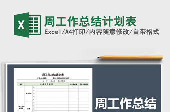 2021年周工作總結計劃表