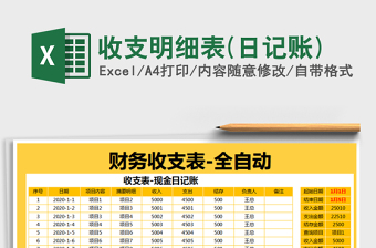 2021年收支明細(xì)表(日記賬)