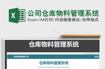 2021年公司倉庫物料管理系統(tǒng)