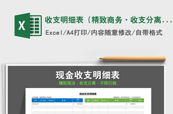 2021年收支明細(xì)表（精致商務(wù)·收支分離）