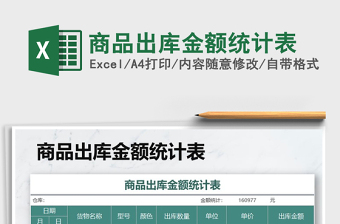 2021年商品出庫金額統(tǒng)計(jì)表